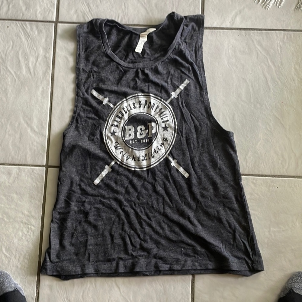 Barbella and ponytails muscle tank